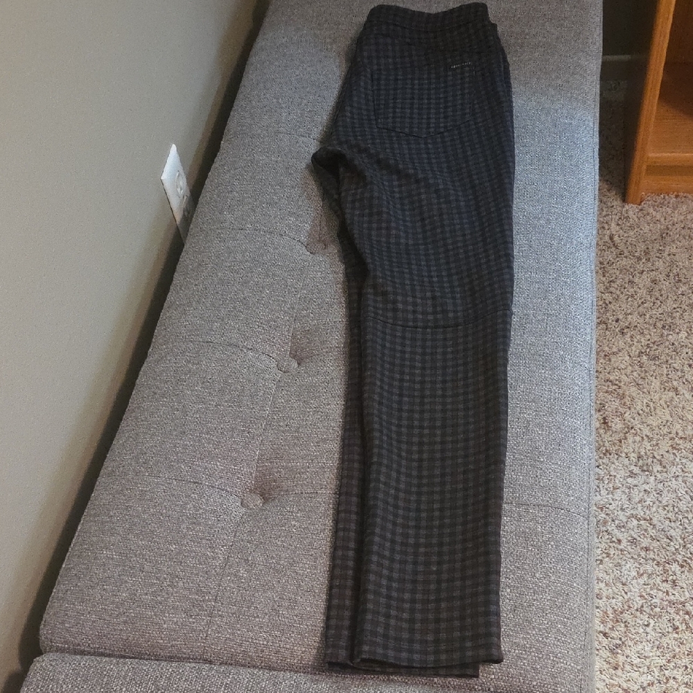 Sanctuary Black and Plum Plaid Pants